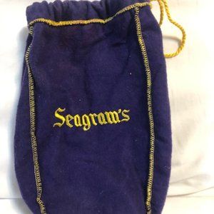 Vintage Seagram's Purple Velvet Bag